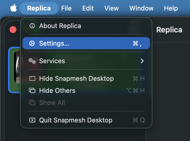 Open Settings